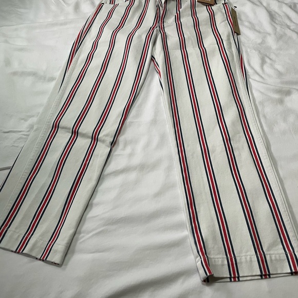 Reformation // Roper Pants // Size 29 // White Red Blue // Wide Leg - Picture 5 of 6